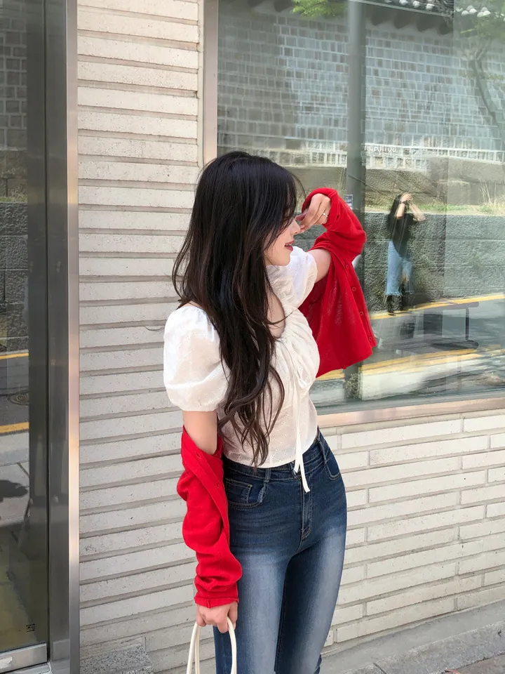 [살안타템/여름까지-] 애플 린넨 브이넥 가디건 (10color) 상세 이미지 14
