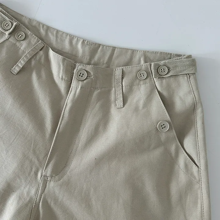 [극강퀄리티!비죠버튼 허리조절/치노 캥크링 포켓 핀턱 빅카고 와이드팬츠] 치노비죠카고와이드팬츠 상세 이미지 78