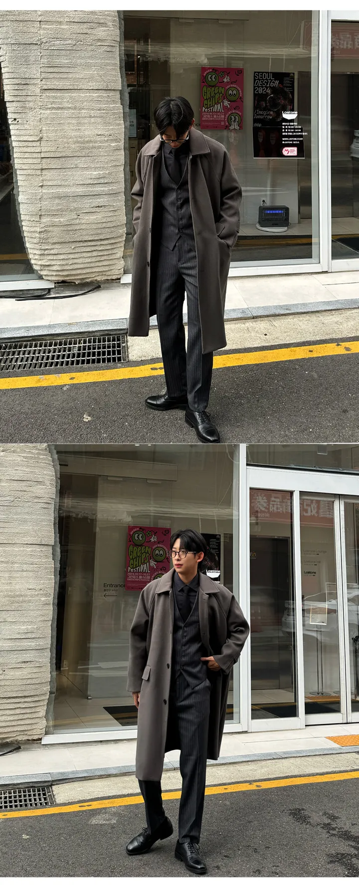 남자 빅스 오버핏 겨울 나그랑 발마칸 울 코트 상세 이미지 16