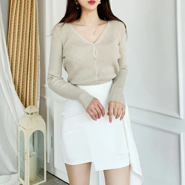 [묶음할인] 소프트 촉감 브이넥 글램핏 골지 가디건 ﻿아이보리 베이지 블랙 연두 소라 핑크 연보라 와인 카키 겨자 에메랄드 개강룩 새내기룩 봄 벚꽃룩 꽃놀이룩 개강여신 상세 이미지 57