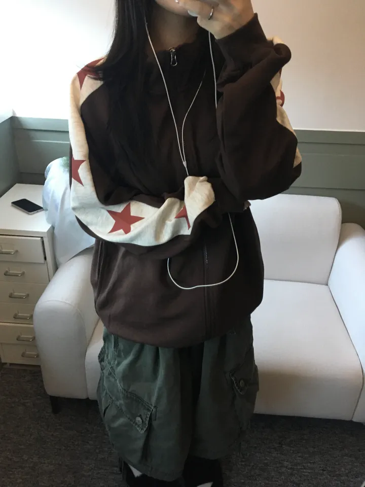 Hosi star printing Hood zip-up 호시 별 프린팅 후드집업 3color 상세 이미지 4