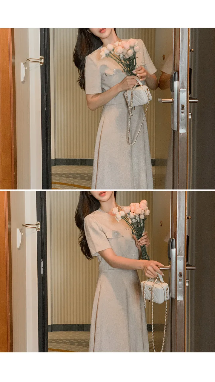 [셋업가능][10등신비율🖤/하객룩!][3천장돌파][자체제작] 클래식 엘빈 트위드 크롭 자켓 [2Types반팔/긴팔] 상세 이미지 28