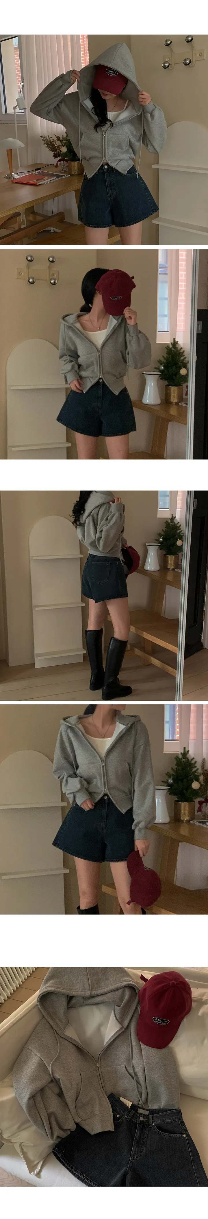 MADE💕[1만장돌파🚀] 핏대박 ver.2 크롭 후드 집업 투웨이 크롭집업 6color 상세 이미지 3