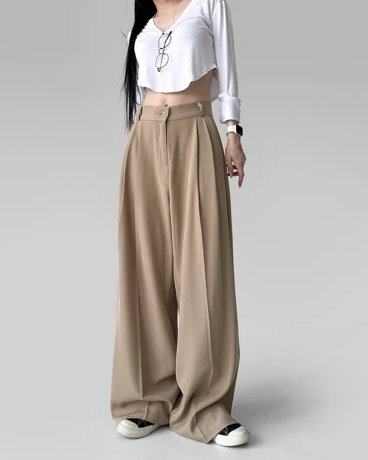 [4계절템/숏,롱/~2XL] 올리브유 메가 통 와이드 더블 핀턱 사계절 슬랙스 상세 이미지 41