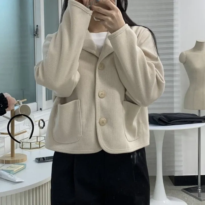 카라 니트 가디건자켓 (5color) 상세 이미지 17