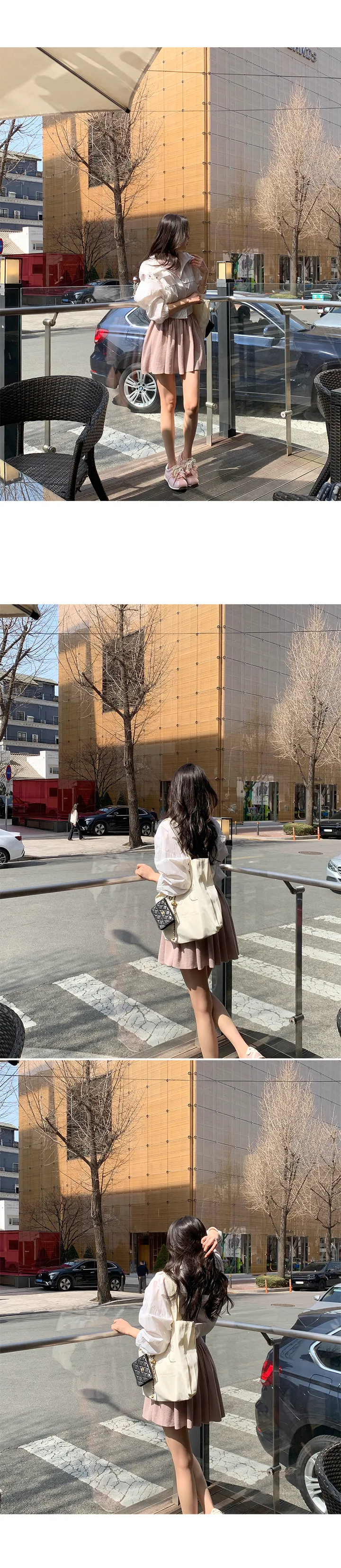 #러블리#데일리템 샤이 리본 자수 에코백 상세 이미지 4