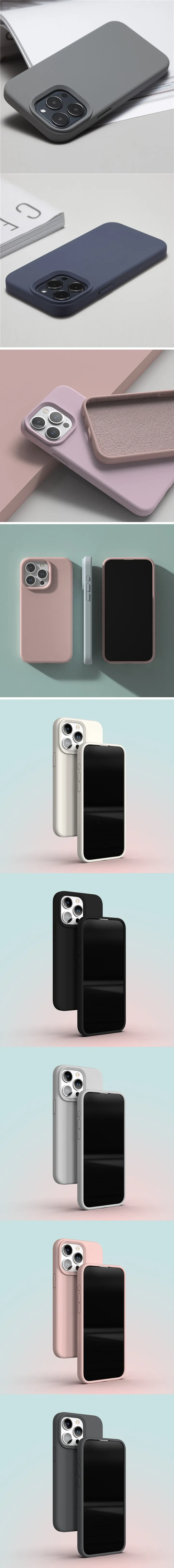 [4개 만원🧡]아이폰 풀커버 실리콘케이스 아이폰16 iphone15 Pro Max 카메라 풀커버 강화유리 필름 스마트톡 하드 파스텔 아이폰케이스 상세 이미지 11
