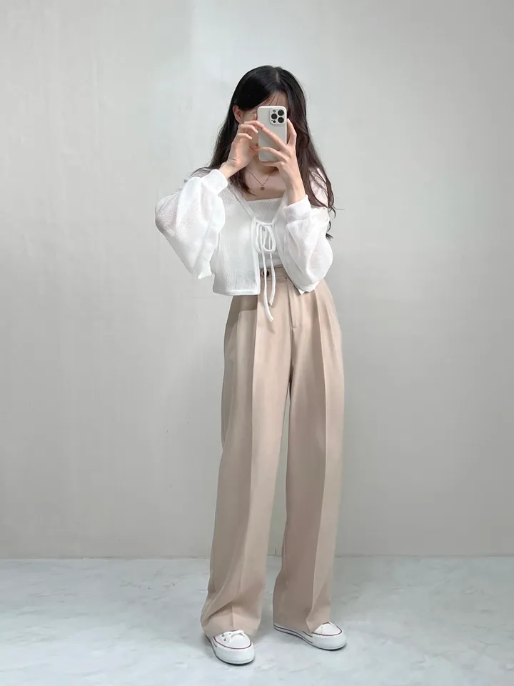 (3col) 루즈핏 볼레로 리본 긴팔 가디건 상세 이미지 5