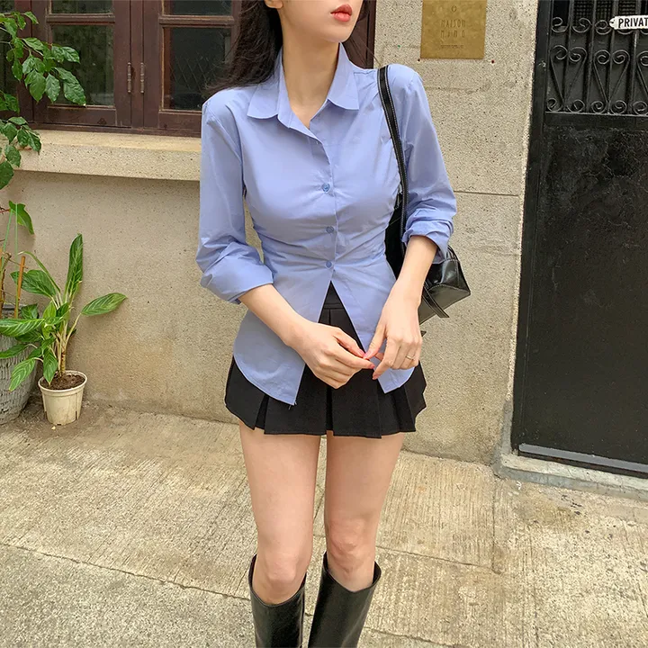 [귀욤아방핏🤎완전강츄] 하이넥 하프 숏 트렌치코트 오버핏 루즈핏 A라인 케이프 바바리 자켓 야상 점퍼 봄 가을 간절기 아우터 데일리룩 2COL 상세 이미지 25