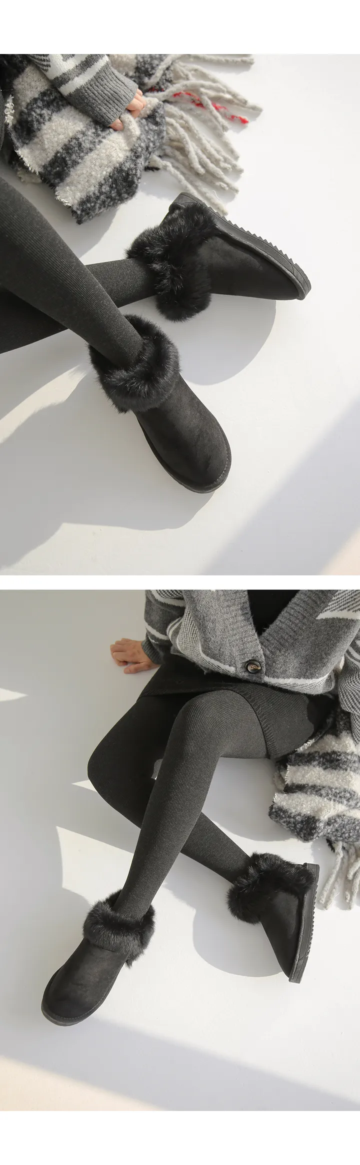 [자체제작/당일발송] 프랑 리얼퍼 숏 앵클 부츠(3cm) 상세 이미지 26