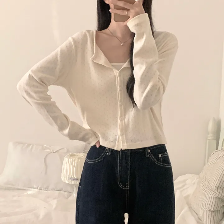 로로 펀칭 가디건 (8color) 상세 이미지 35