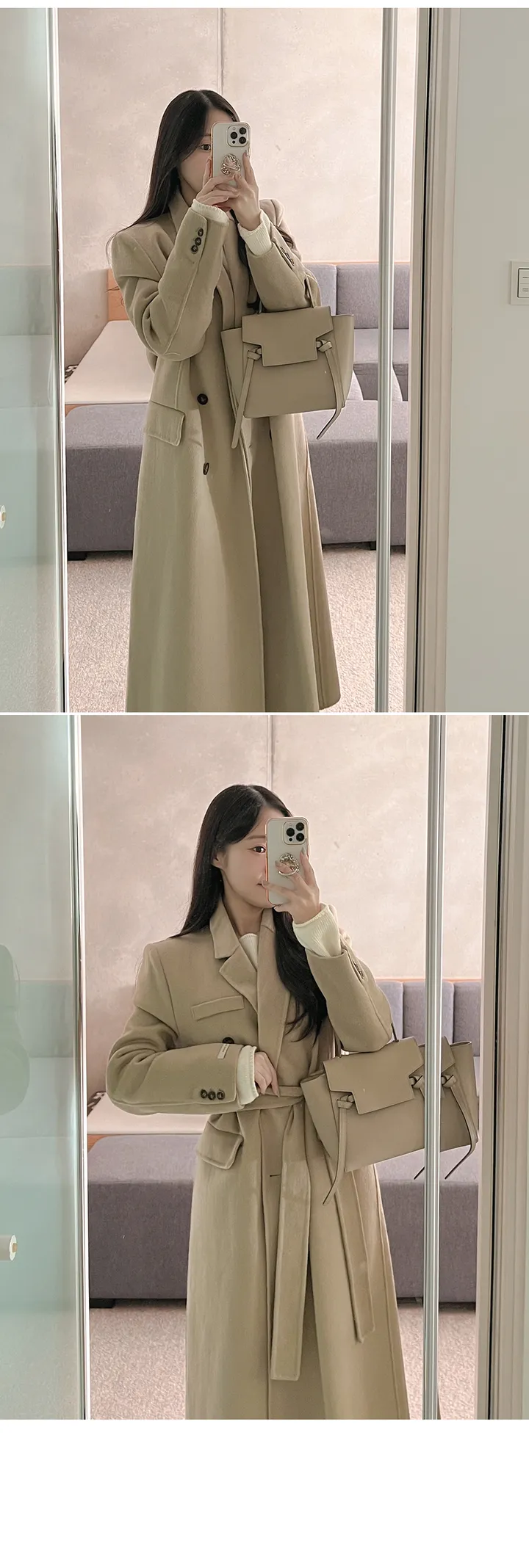 *당일발송*[울]리턴 핸드메이드 롱 코트ct (4color) 상세 이미지 12