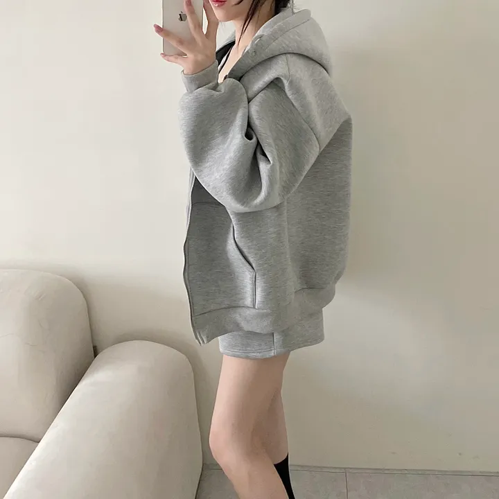 [완강추🩶/도톰고퀄] 쿠션 네오프랜 후드집업 + 반바지 set 상세 이미지 10