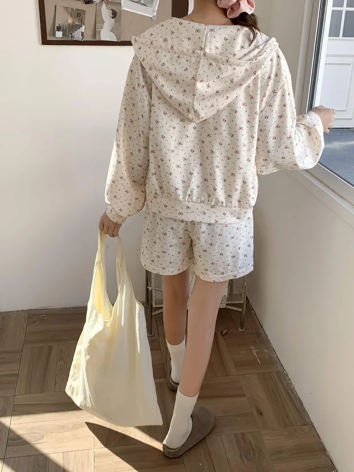 당일발송💌[귀욤뿜뿜] 플라워 후드집업 바지세트 촌캉스 꽃놀이 봄신상 상세 이미지 10