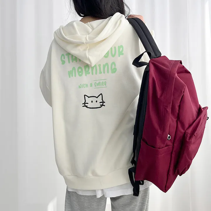 냥냥이 백레터링 오버핏 후드집업 ✔️후드집업 후드 집업 오버핏후드집업 캐릭터 뒷나염 교복후드집업 학생후드집업 빅사이즈 상세 이미지 16