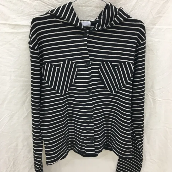 LOVELY🤍 - 하트 포켓 단가라 후디 가디건 (3color) 상세 이미지 10