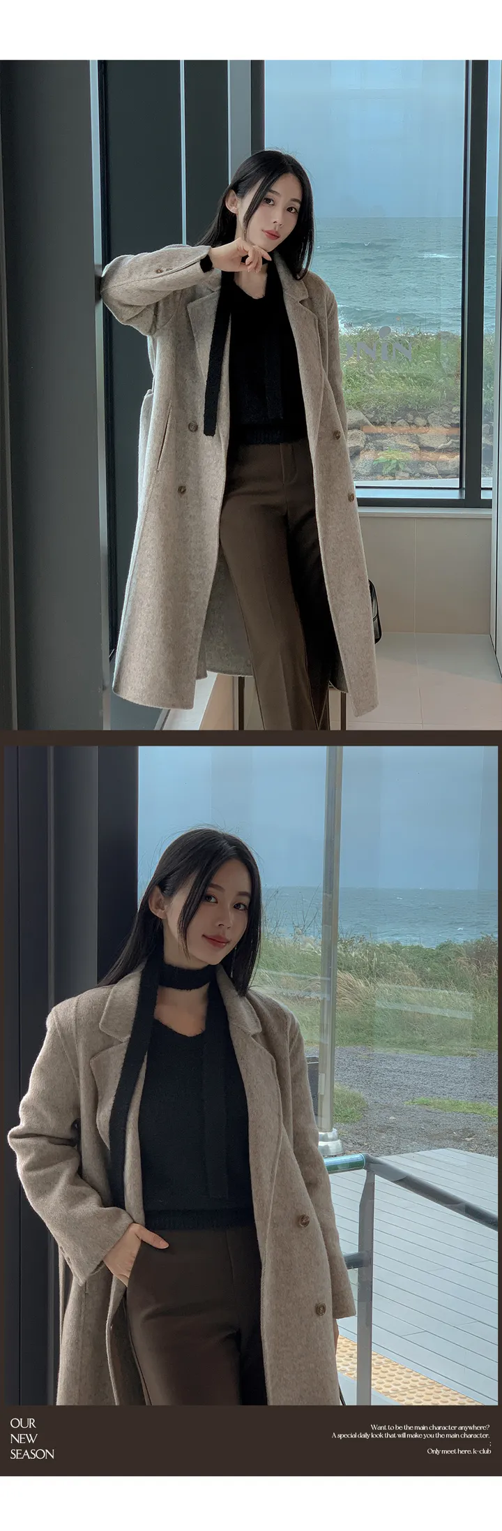 [자체제작/1만장돌파!/S-L] 브랜던 프리미엄 더블 울 핸드메이드 롱 코트 상세 이미지 93