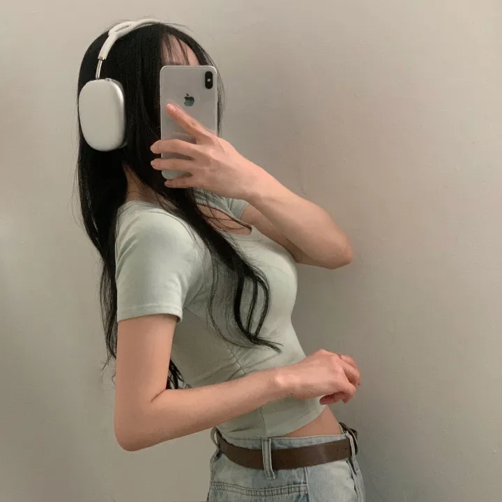 [파스텔🤍/MADE] 보장된핏, 옆셔링 스퀘어넥 반팔 크롭티셔츠 - 8color 상세 이미지 46