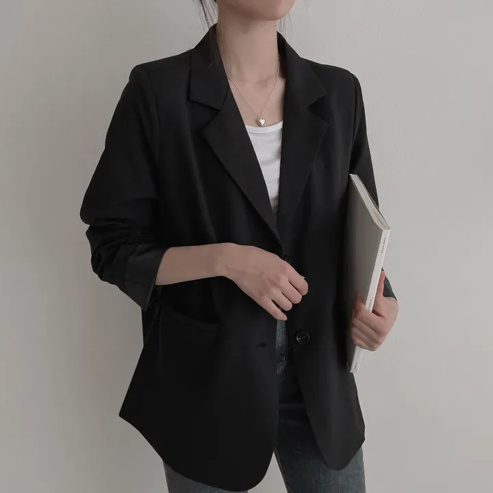[간절기템] 툭 걸쳐서 완성하는 스탠다드 모던 럭시 블레이저 자켓 상세 이미지 11