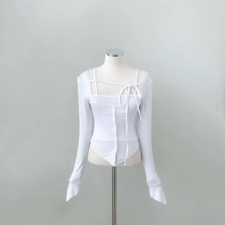 [데이트룩ღ여리핏] 수피 글램 라운드넥 끈 굴림 가디건 배색 나시 세트 4color 상세 이미지 39