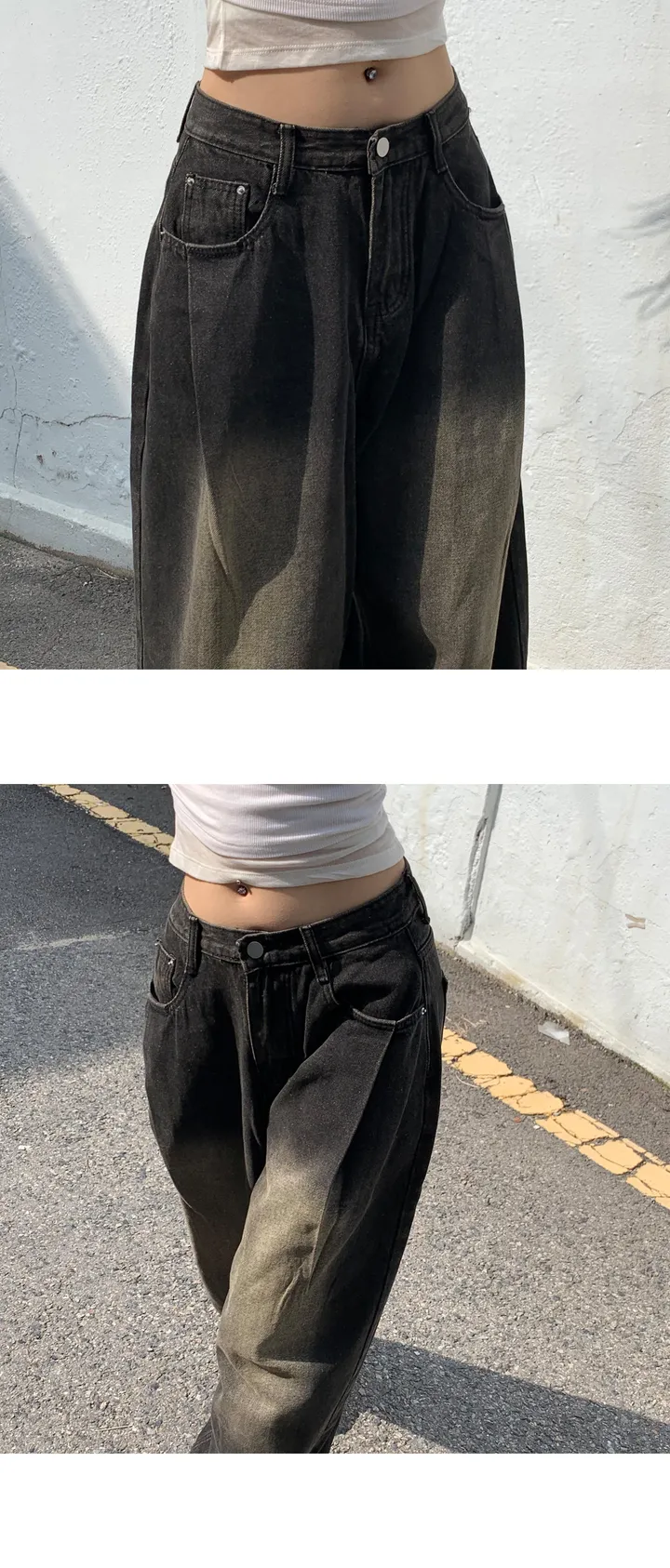 [기획🤎/기장선택] 보이 원핀턱 워싱 와이드 팬츠 - 4color 상세 이미지 10