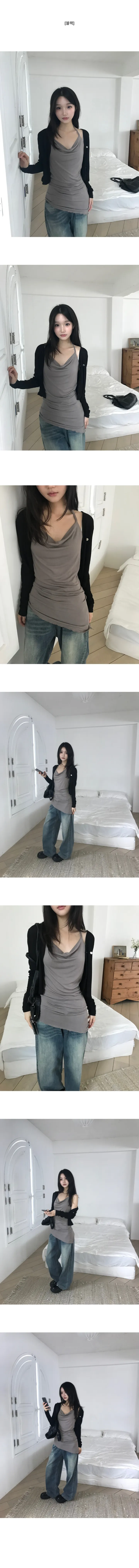 [지금부터 여름까지🤍] 리젠 펜던트 여름 골지 브이넥 가디건 상세 이미지 6
