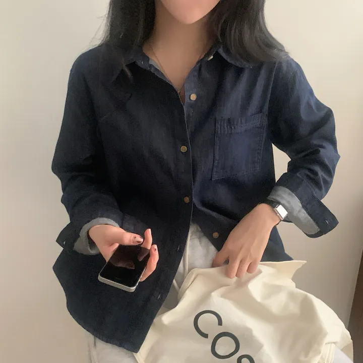 [여유핏🤍/논페이드원단*.*] 안느 데님 생지셔츠, 남방 - 4color 상세 이미지 21