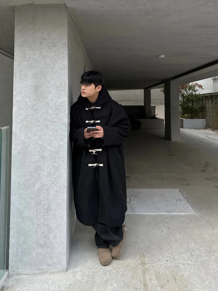 귀여운 왕박시 떡볶이 후드 롱 겨울 가을 코트 상세 이미지 11