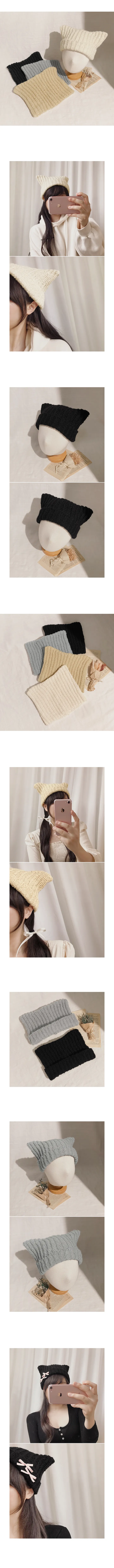 [당일출고]요코 알파카울니트고양이비니(국내제작) 상세 이미지 2