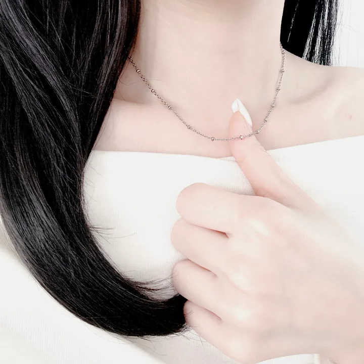 4주년 감사❤️6200원 [2개이상구매시할인]써지컬 데일리 초커 레이어드 목걸이 클립 십자가 하트 진주 볼드 군번줄 볼체인 블랙체인 상세 이미지 12