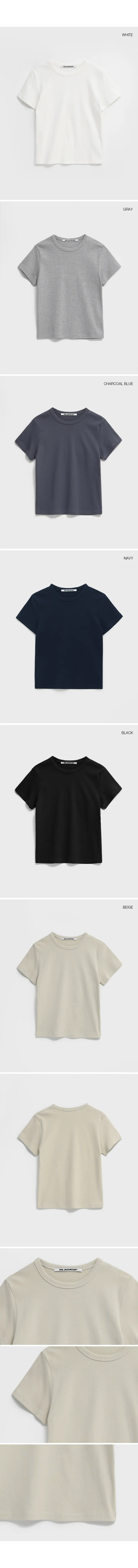 [1만장판매] [B-BASIC] 스탠다드 라운드 반팔티 (2SIZE) [데일리 기본티 무지 기본 상의 반소매 자체제작] 상세 이미지 30