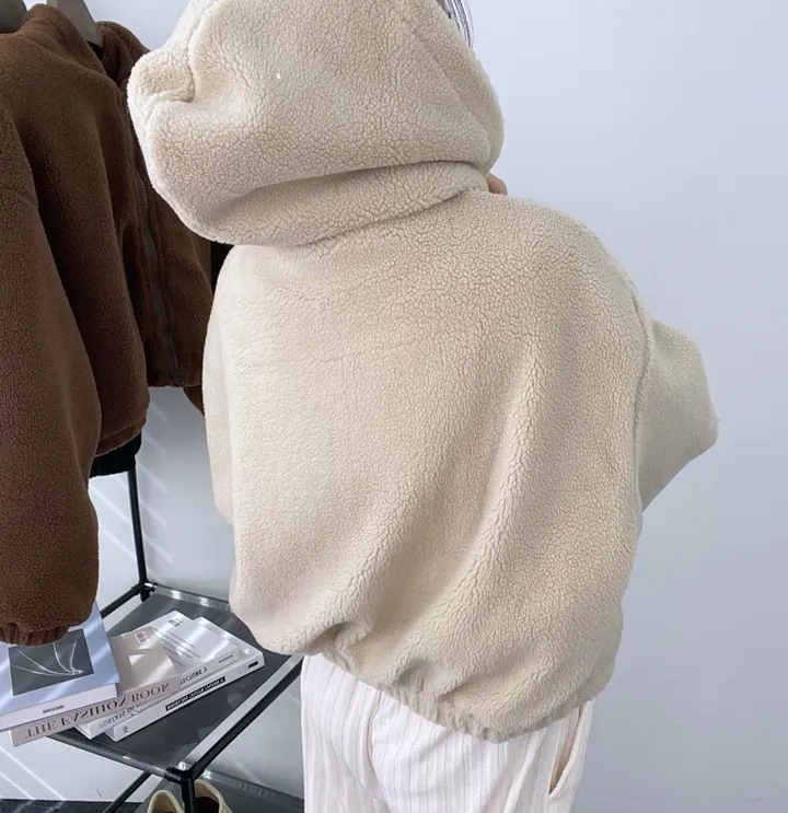 *아방핏후드집업* 뽀글이 후리스 플리스 후드집업 가을 겨울 아우터 집업 오버핏 상세 이미지 28