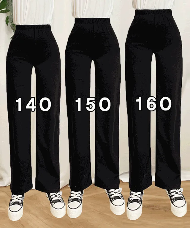 색상추가💓[140cm~/2장구매할인/기모선택/당일] 제이닝 자체제작 140/150/160 키작녀강추 데일리 와이드팬츠 가을 겨울 교복바지