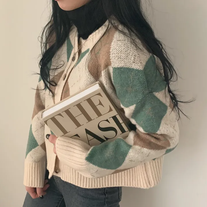 동화속 아가일 체크 니트가디건 ;3col 상세 이미지 37