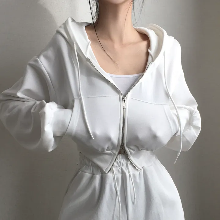 만족도100% 휘뚤마뚤 무지 투웨이 크롭후드집업 4color 상세 이미지 19