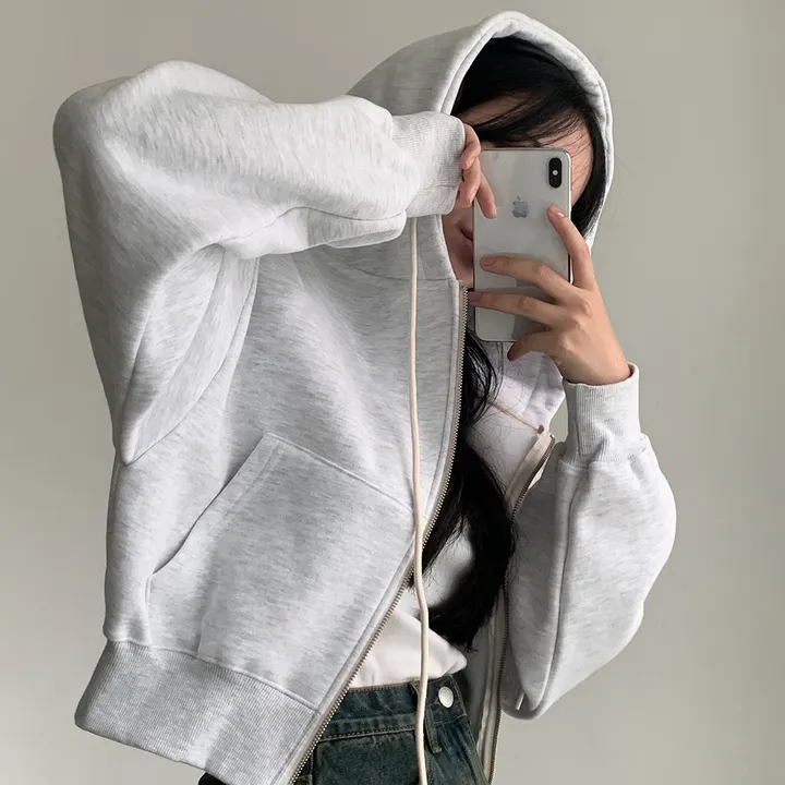 [완전인기✨/백염컬러 당일출고!] 자체제작 크치Made 꿈에 나온 핏, 투웨이 양기모 크롭 후드집업 ver 아우터 자켓 - zipup 상세 이미지 169
