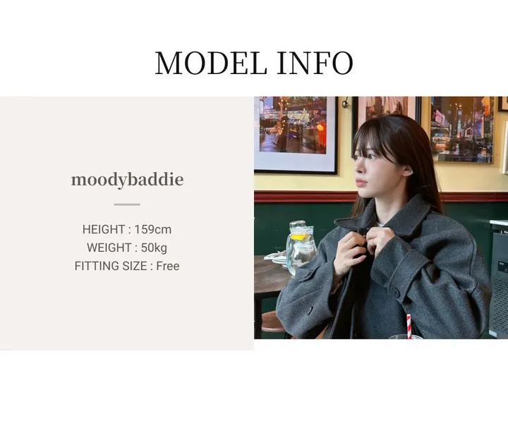 [키작녀/데이트룩]  몬드 모직 하프 코트 (3color) 상세 이미지 20