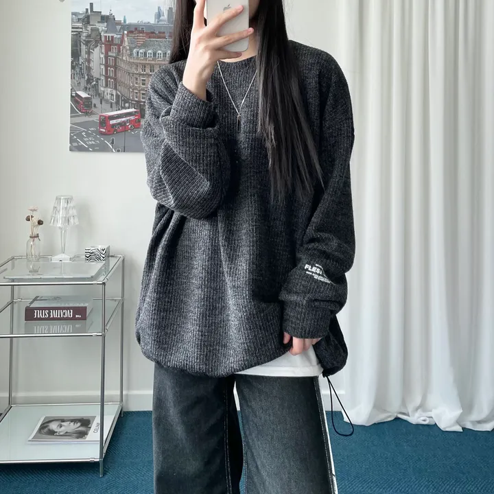 String knit mtm [unisex] 상세 이미지 3