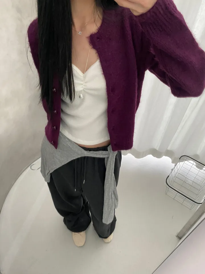 카디건 모델 착용 이미지-S1L54