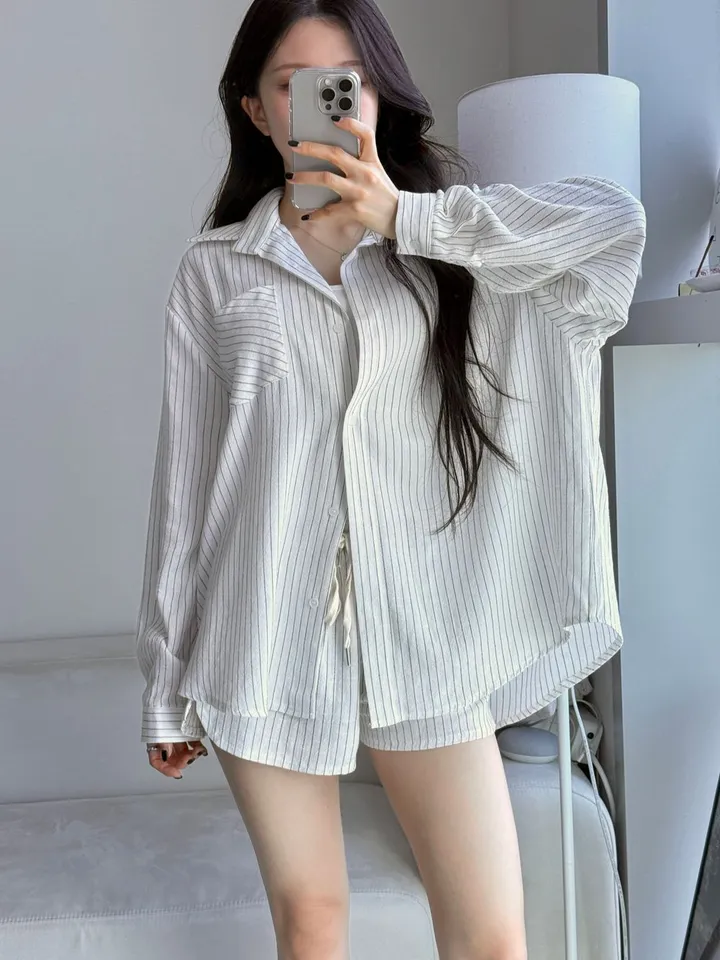 스트라이프 린넨셔츠 셋업(당일/단품가능) 상세 이미지 24