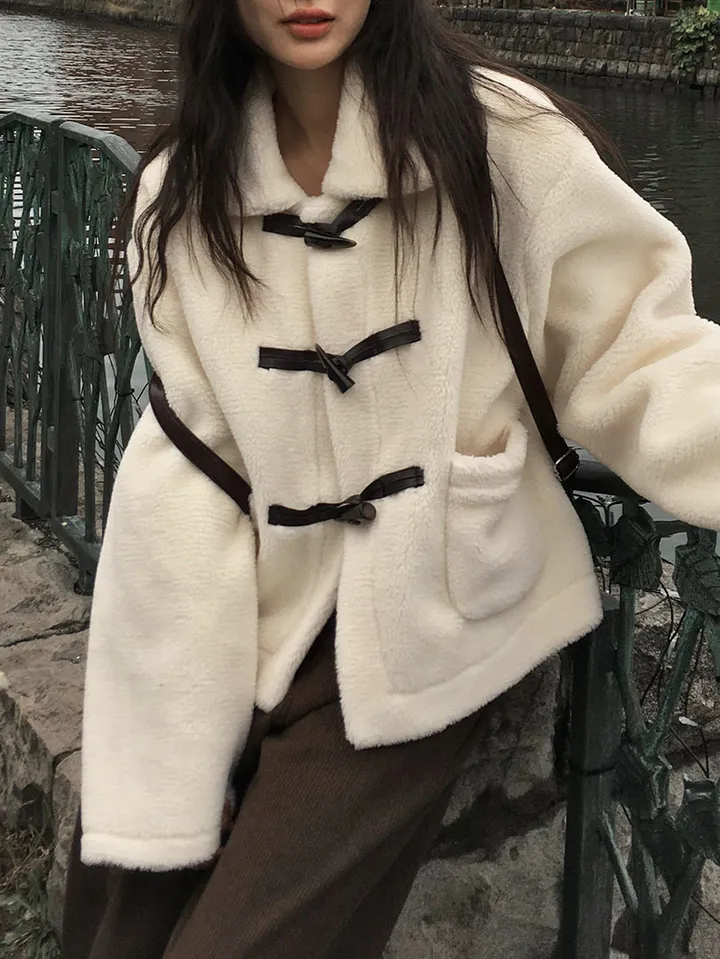 [왕따뜻🤎몽글몽글 *떡볶이코트* 양털 떡볶이자켓 겨울자켓 연말룩] 몽실양털떡볶이코트 상세 이미지 25