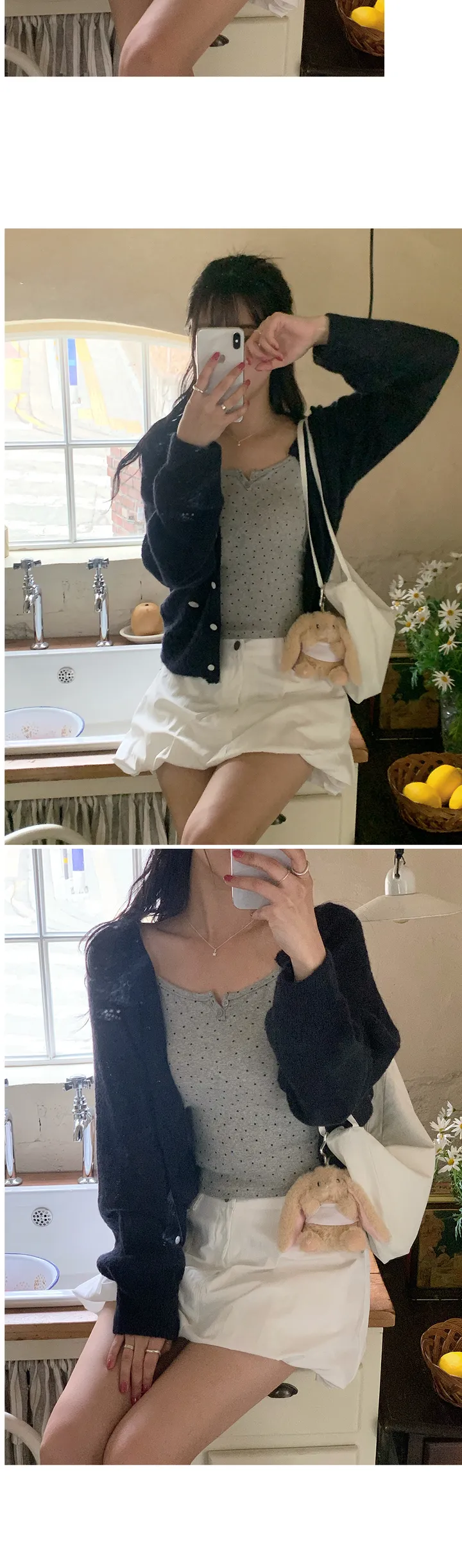 당일/봄가디건🌸 [here you] 퍼지 모헤어 cardigan - 5color (벚꽃룩/울가디건/모헤어니트/나들이룩/봄니트) 상세 이미지 51