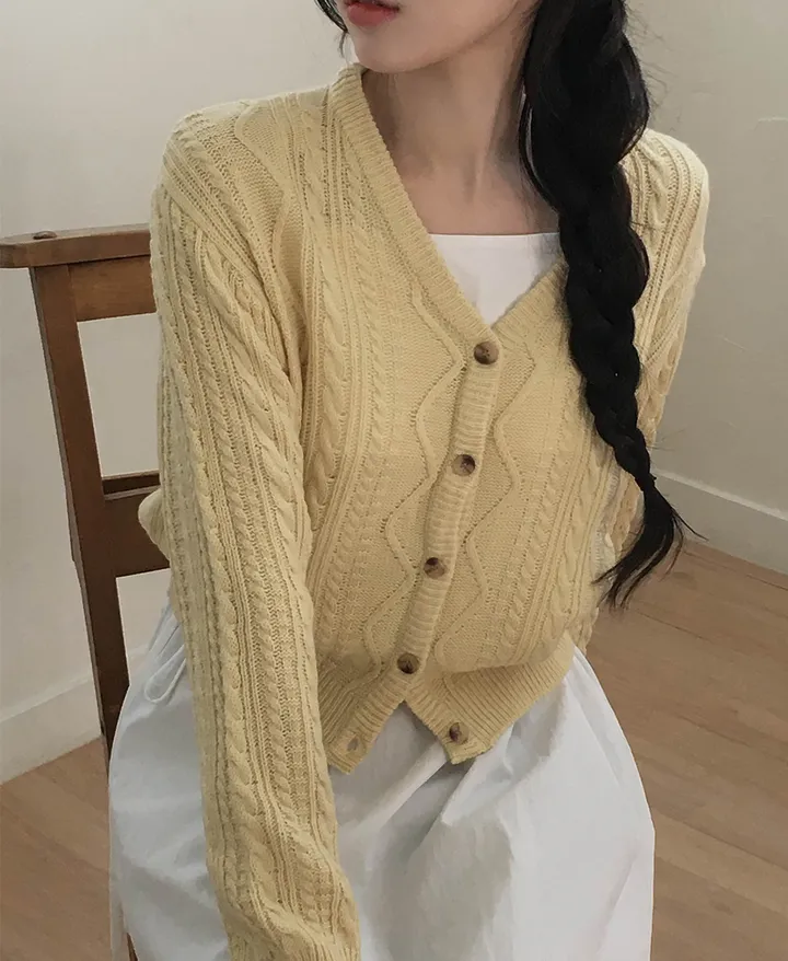 [핏추천!/국내제작] 더니드 꽈배기 케이블 루즈핏 긴팔 가디건 5colors 상세 이미지 9