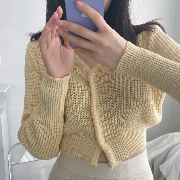 [best가디건✨]루나 하찌 크롭 브이넥 가디건 상세 이미지 16