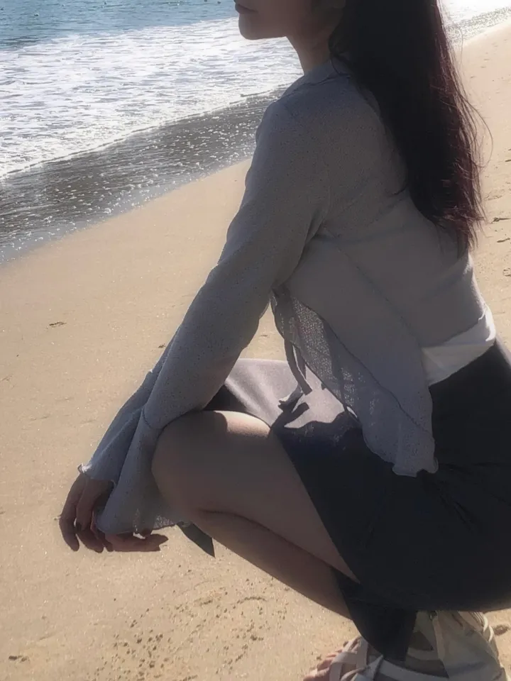 [핀터레스트룩🌿/당일출고🤍] 4color 프릴 레이스 리본 가디건 볼레로 봄옷 발레코어 슬림 세미크롭 시스루 바다 여행룩 벚꽃 상세 이미지 12