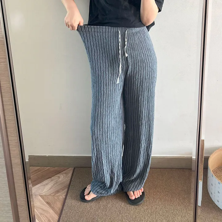 🎀핏보장🎀 찰랑 모던 스트라이프 밴딩팬츠 잠옷바지 마실룩 상세 이미지 40