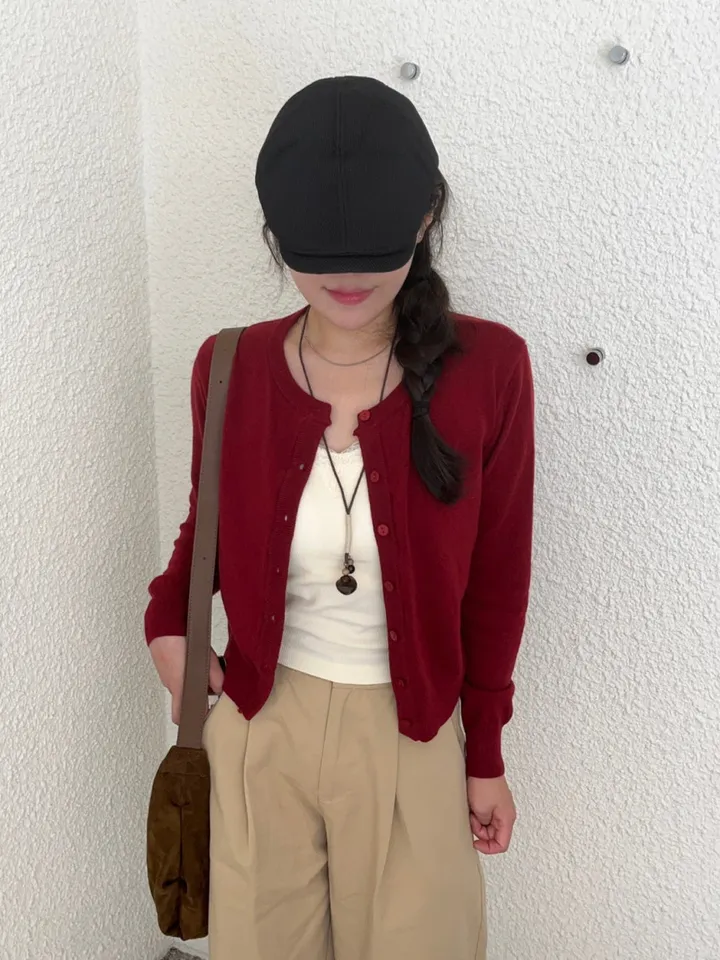 [데일리룩🌸/독보적색감/주문폭주] 부들 니트가디건 (3color) 상세 이미지 2