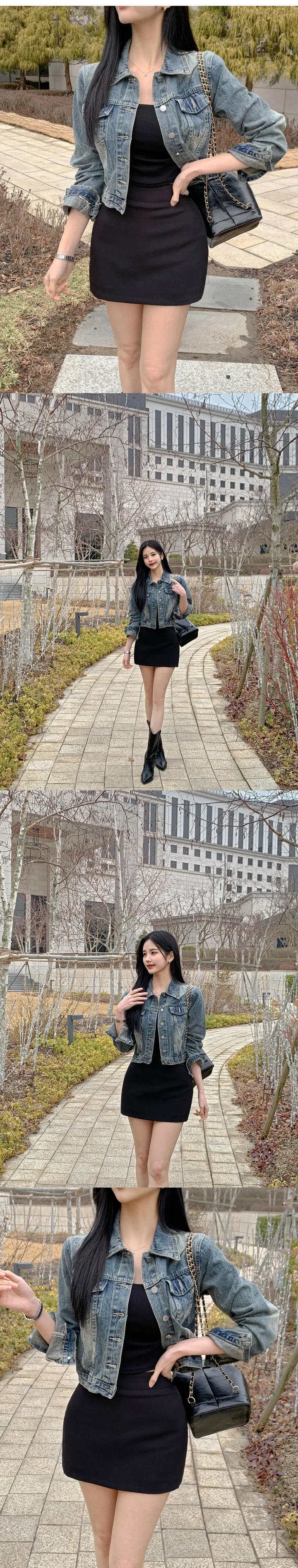 [리뷰보장/모델소장❤️] 다이든 빈티지 워싱 중청 흑청 청자켓 데님자켓 상세 이미지 10