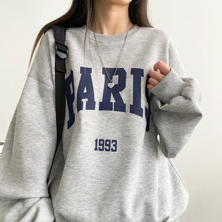 ⭐ 봄버전! [데일리!/묶음할인] 오버핏 파리스 빅레터링 맨투맨 3color 상세 이미지 18