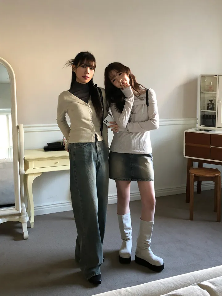 원스 워싱 데님 미니 스커트 상세 이미지 33